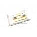 Placa Tapa 2 Jack RJ45 Cat6 crimpado, en Acero Inoxidable Grado Alimenticio